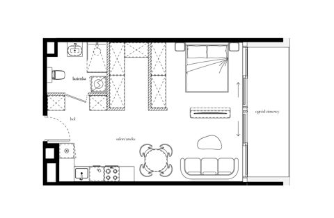 Plan 1 pok. 42m²