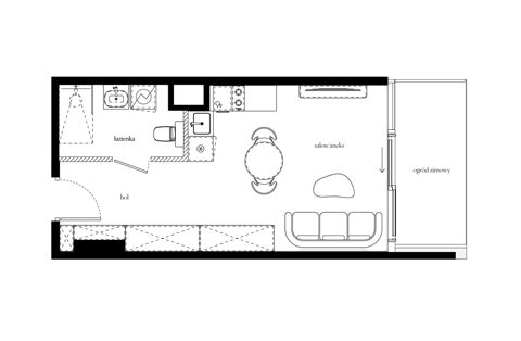 Plan 1 pok. 30m²