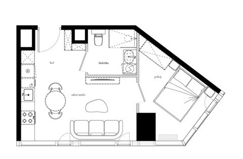 Plan 2 pok. 32m²