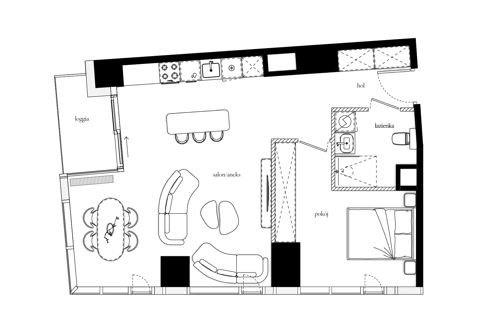 Plan 2 pok. 56m²