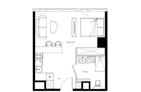 Plan 1 pok. 33m²