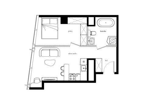 Plan 2 pok. 39m²