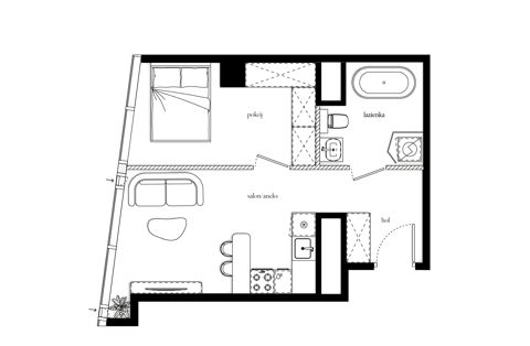 Plan 2 pok. 38m²
