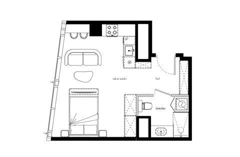 Plan 1 pok. 32m²