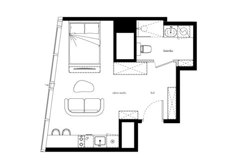 Plan 1 pok. 31m²