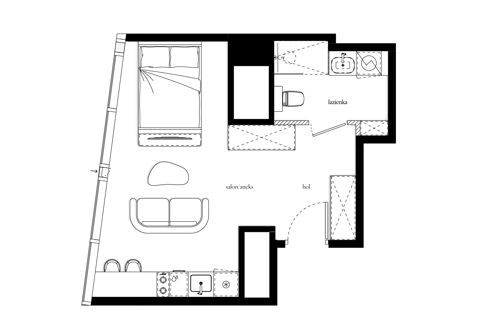 Plan 1 pok. 30m²