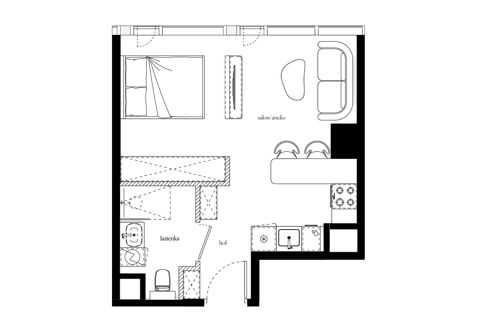 Plan 1 pok. 30m²