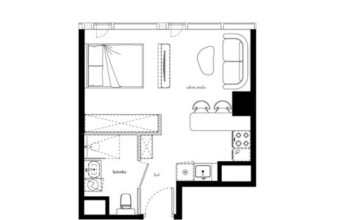 Plan 1 pok. 30m²