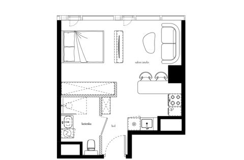 Plan 1 pok. 30m²