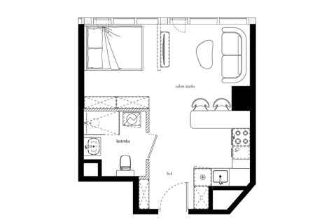Plan 1 pok. 31m²