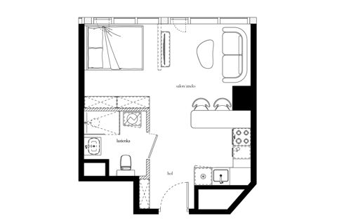 Plan 1 pok. 30m²