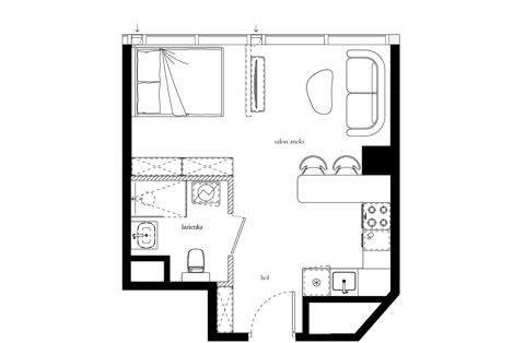 Plan 1 pok. 30m²