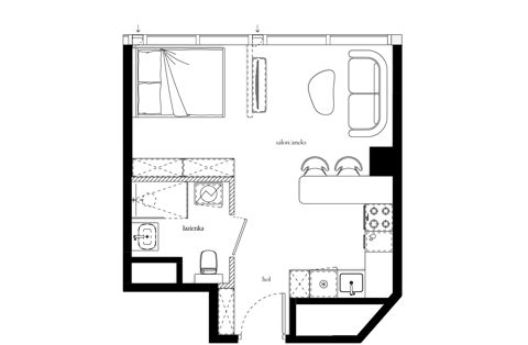 Plan 1 pok. 30m²