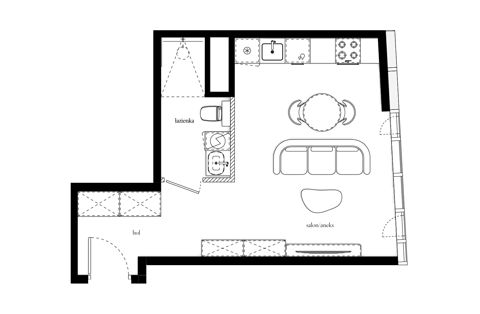 Plan 1 pok. 30m²