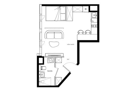 Plan 1 pok. 31m²
