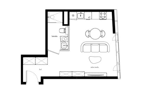 Plan 1 pok. 30m²