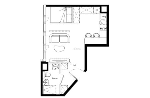 Plan 1 pok. 32m²