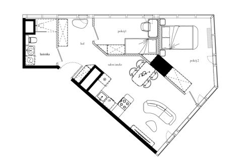 Plan 3 pok. 59m²