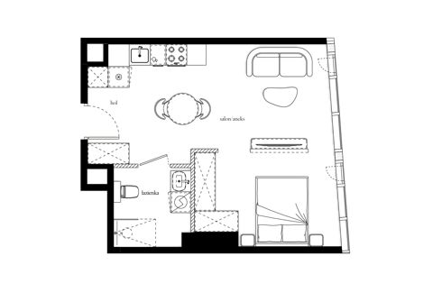 Plan 1 pok. 37m²