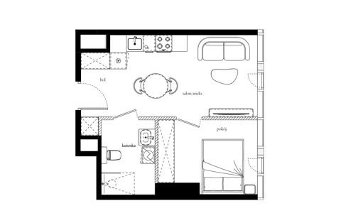 Plan 2 pok. 33m²