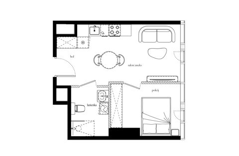 Plan 2 pok. 33m²