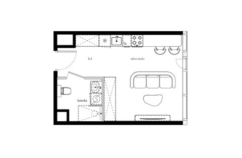 Plan 1 pok. 27m²