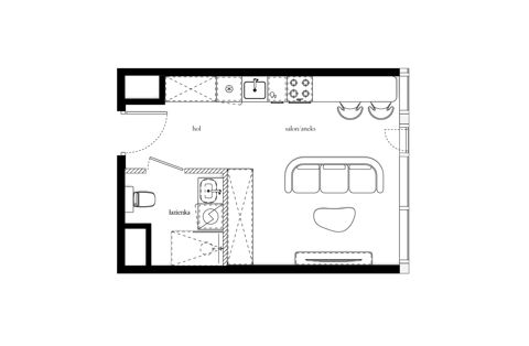 Plan 1 pok. 26m²