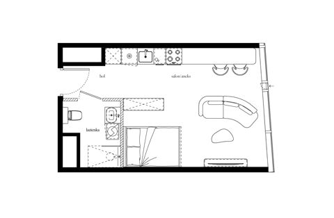 Plan 1 pok. 30m²