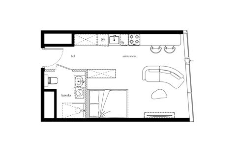 Plan 1 pok. 30m²