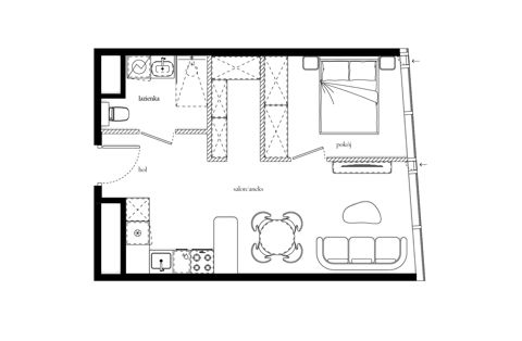 Plan 2 pok. 40m²