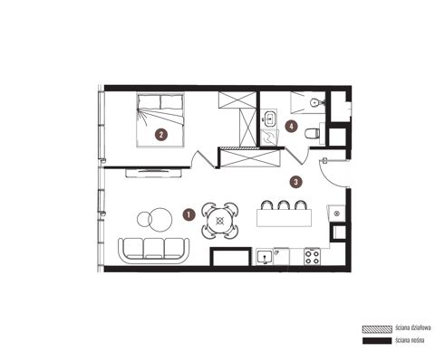 Plan 2 pok. 50m²