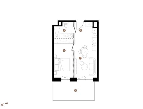 Plan 2 pok. 38m²