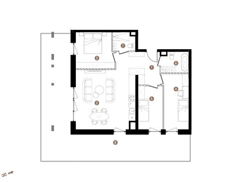 Plan 4 pok. 81m²