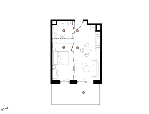 Plan 2 pok. 40m²