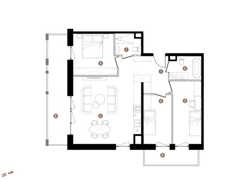 Plan 4 pok. 82m²