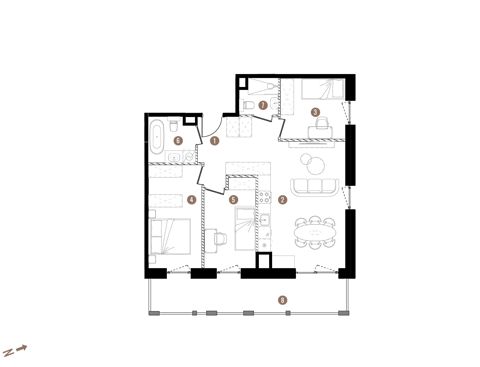 Plan 4 pok. 73m²