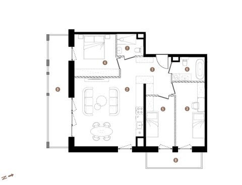 Plan 4 pok. 82m²