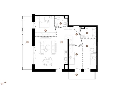 Plan 4 pok. 82m²
