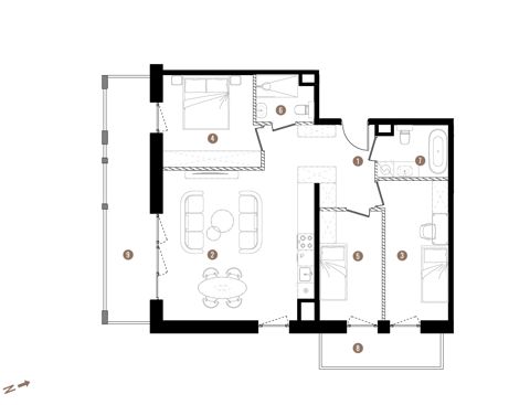 Plan 4 pok. 82m²