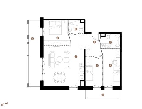 Plan 4 pok. 82m²