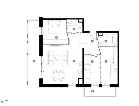 Plan 4 pok. 82m²