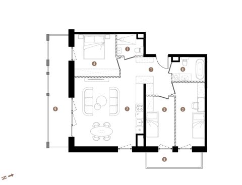 Plan 4 pok. 82m²