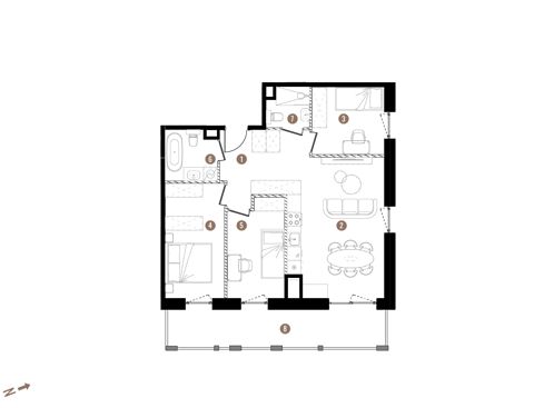 Plan 4 pok. 73m²