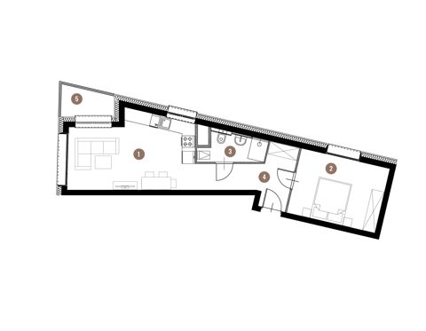 Plan 2 pok. 46m²