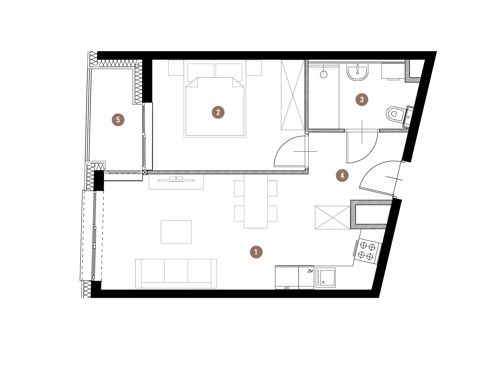 Plan 2 pok. 40m²