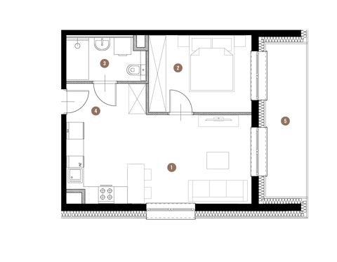 Plan 2 pok. 38m²