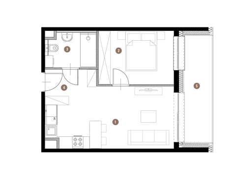 Plan 2 pok. 38m²