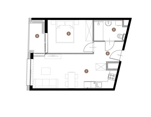 Plan 2 pok. 40m²