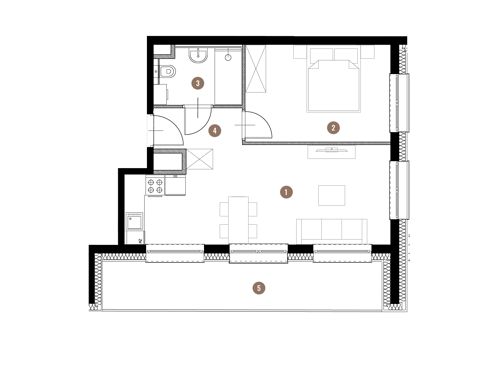 Plan 2 pok. 41m²