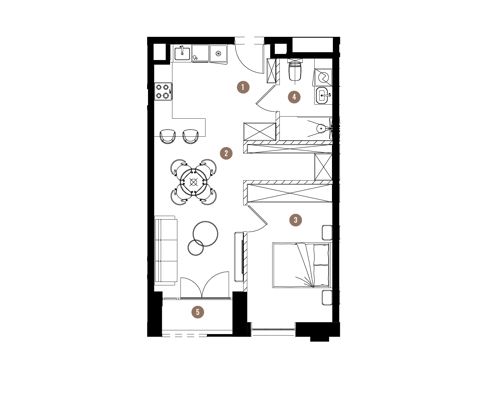 Plan 2 pok. 49m²
